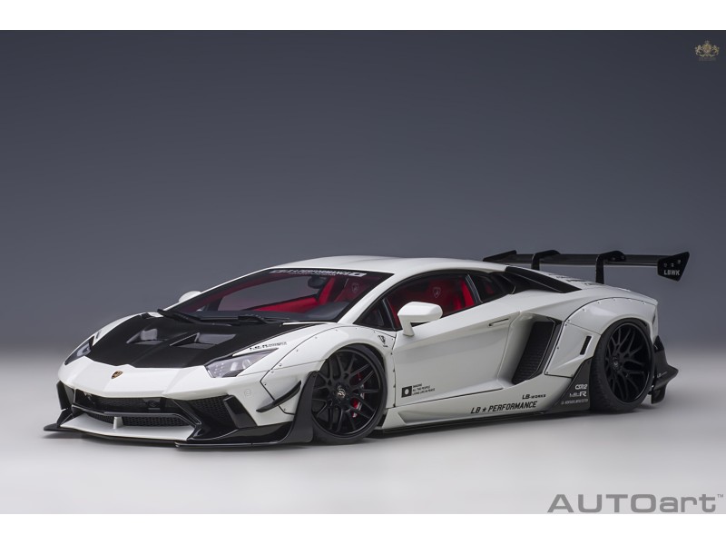 Liberty Walk LB-Works Lamborghini Aventador Limited 1:18 (Metallic White) - AUTOart