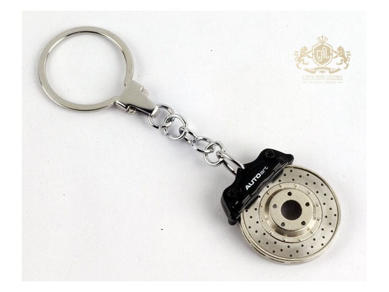 Racing Brake Disc Keychain Omegaring (Black Caliper) - AUTOart