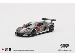 CHEVROLET CORVETTE C8.R n.4 2021 IMSA 12H OF SEBRING - šedá/bílá - 1:64 - Mini GT