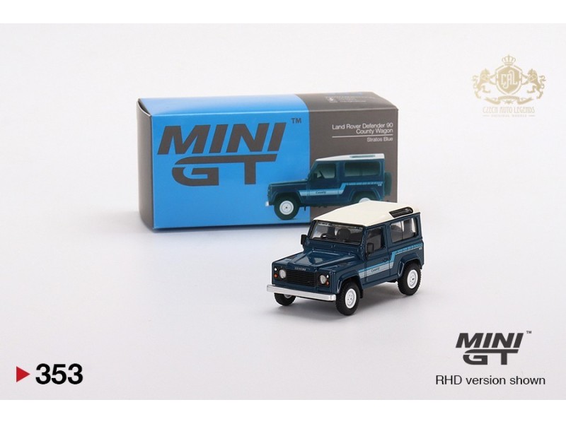 LAND ROVER DEFENDER 90 COUNTY WAGON - STRATOS BLUE - 1:64 - Mini GT