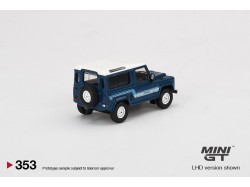 LAND ROVER DEFENDER 90 COUNTY WAGON - modrá - 1:64 - Mini GT