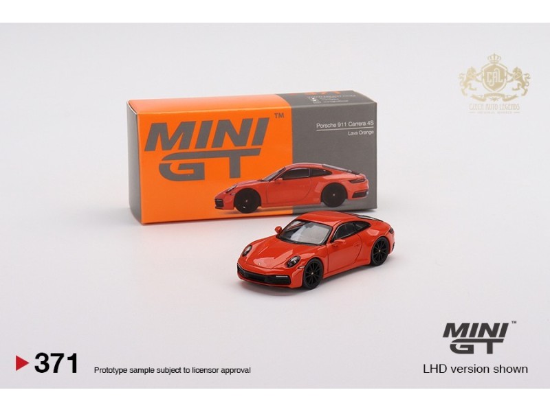 PORSCHE 911-992 CARRERA 4S - oranžová - 1:64 - Mini GT