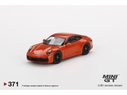 PORSCHE 911-992 CARRERA 4S - LAVA ORANGE - 1:64 - Mini GT