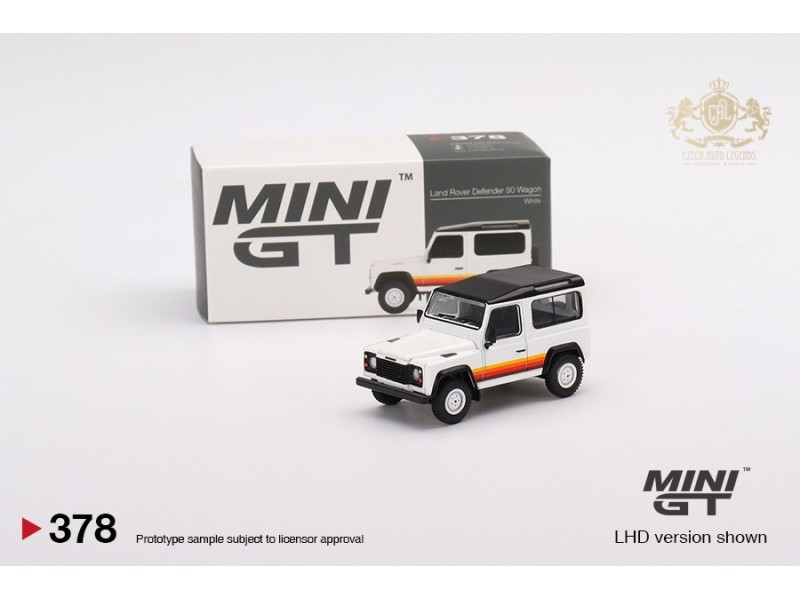 LAND ROVER DEFENDER 90 WAGON - bílá - 1:64 - Mini GT