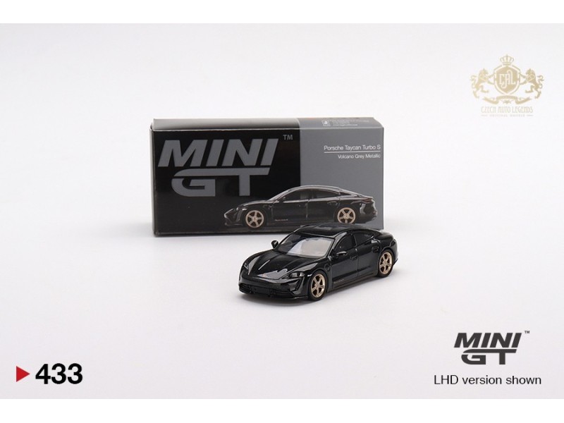 PORSCHE TAYCAN TURBO S - šedá - 1:64 - Mini GT