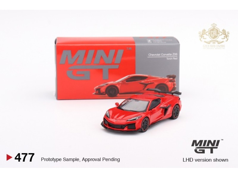 CHEVROLET CORVETTE Z06 2023 - TORCH RED - 1:64 - Mini GT