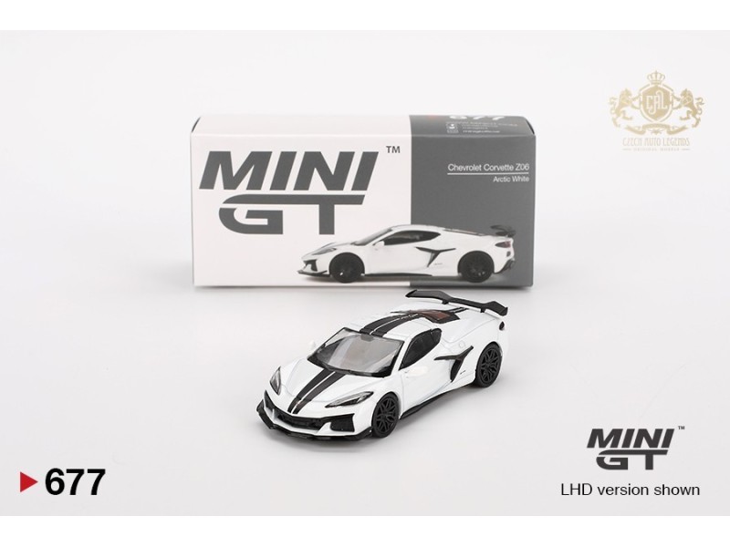 CHEVROLET CORVETTE Z06 2023 - bílá - 1:64 - Mini GT