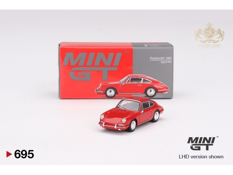 PORSCHE 911 (901) 1963 - červená - 1:64 - Mini GT