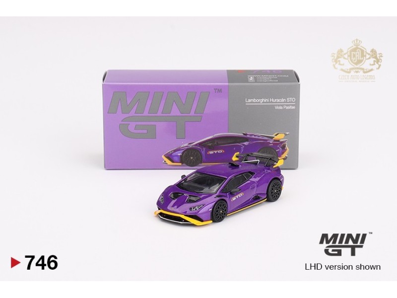 LAMBORGHINI HURACAN STO 2023 – fialová - 1:64 - Mini GT