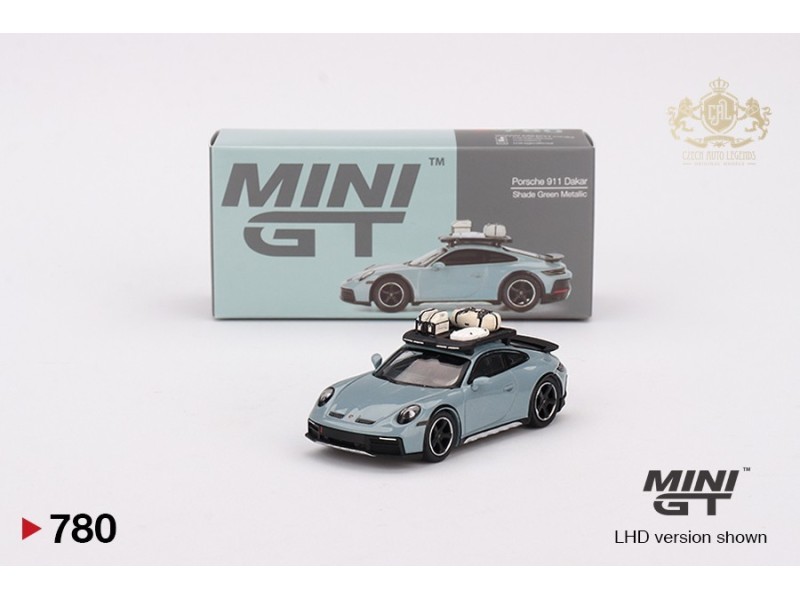 PORSCHE 911 (992) DAKAR  2024 - zelená - 1:64 - Mini GT