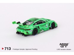 PORSCHE 911 (992) GT3 R n.80 GTD AO RACING SEBRING 12 HRS 2023 - zelená - 1:64 - Mini GT