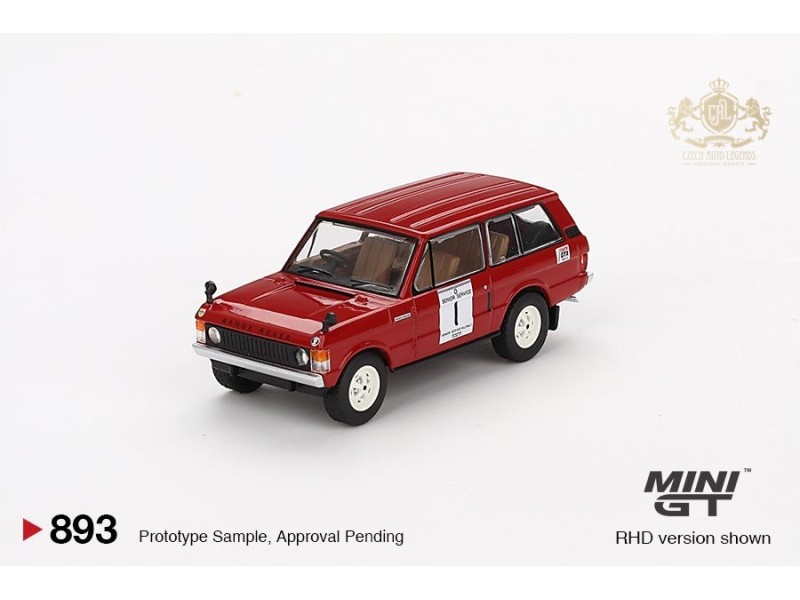 LAND ROVER RANGE ROVER  nr.1 HILL Rally 1971 - červená  - 1:64 - Mini GT