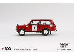 LAND ROVER RANGE ROVER  nr.1 HILL Rally 1971 - červená  - 1:64 - Mini GT
