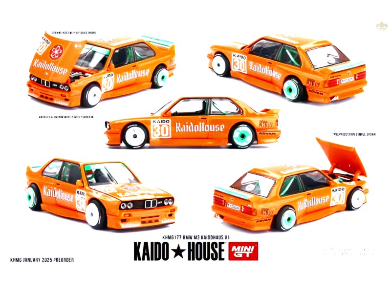 BMW M3 E30 KAIDOHAUS 1989 - orange - 1:64 - Kaido Hous