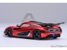 Koenigsegg One:1 1:64 červená, černá, stříbrné pruhy - AUTOart