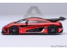 Koenigsegg One:1 1:64 apple red/carbon fiber/silver stripes - AUTOart