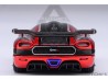 Koenigsegg One:1 1:64 apple red/carbon fiber/silver stripes - AUTOart