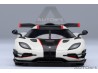 Koenigsegg One:1 1:64 pebble white/carbon black/red accents - AUTOart