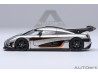 Koenigsegg One:1 1:64 moon grey/carbon black/orange accents - AUTOart