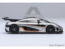 Koenigsegg One:1 1:64 moon grey/carbon black/orange accents - AUTOart