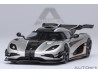 Koenigsegg One:1 1:64 moon grey/carbon black/orange accents - AUTOart