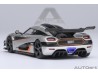 Koenigsegg One:1 1:64 moon grey/carbon black/orange accents - AUTOart