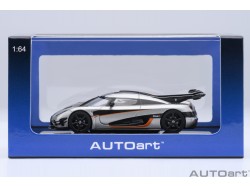 Koenigsegg One:1 1:64 šedá, černá, oranžové pruhy - AUTOart