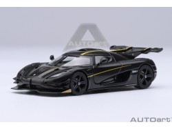 Koenigsegg One:1 1:64 černá, zlaté pruhy - AUTOart