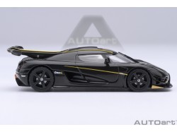 Koenigsegg One:1 1:64 clear carbon fiber/gold stripes - AUTOart