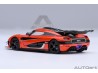 Koenigsegg One:1 1:64 lava orange/carbon fiber/silver stripes - AUTOart