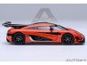 Koenigsegg One:1 1:64 lava orange/carbon fiber/silver stripes - AUTOart