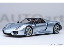 Porsche 918 Spyder 2013 blue WEISSACH PACKAGE 1:18 (liquid metal chrome blue) - AUTOart