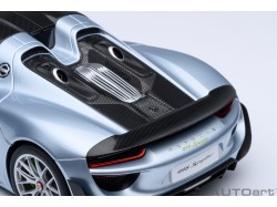 Porsche 918 Spyder 2013 blue WEISSACH PACKAGE 1:18 (liquid metal chrome blue) - AUTOart