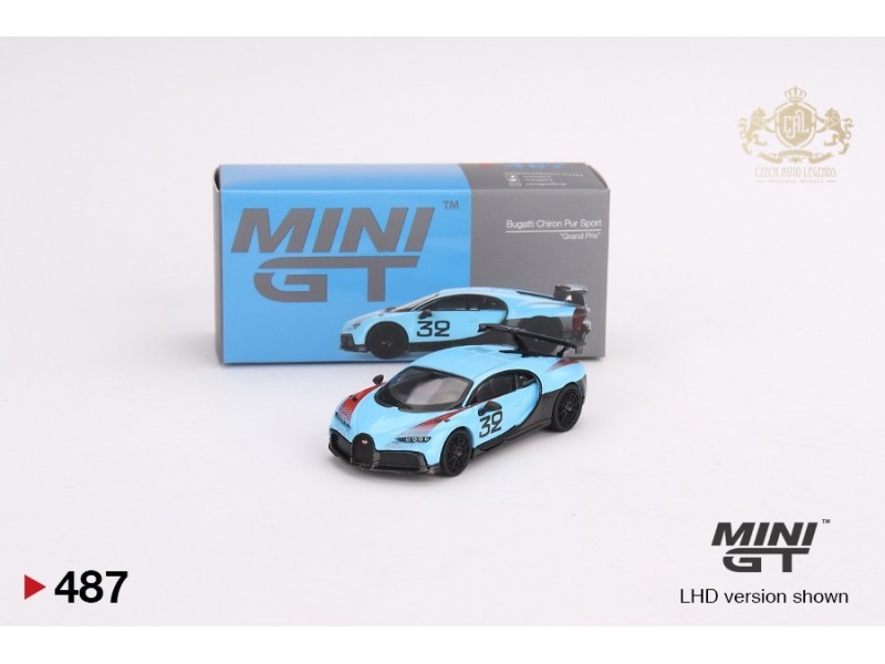 Bugatti Chiron Pur Sport  - modrá - 1:64 - Mini GT