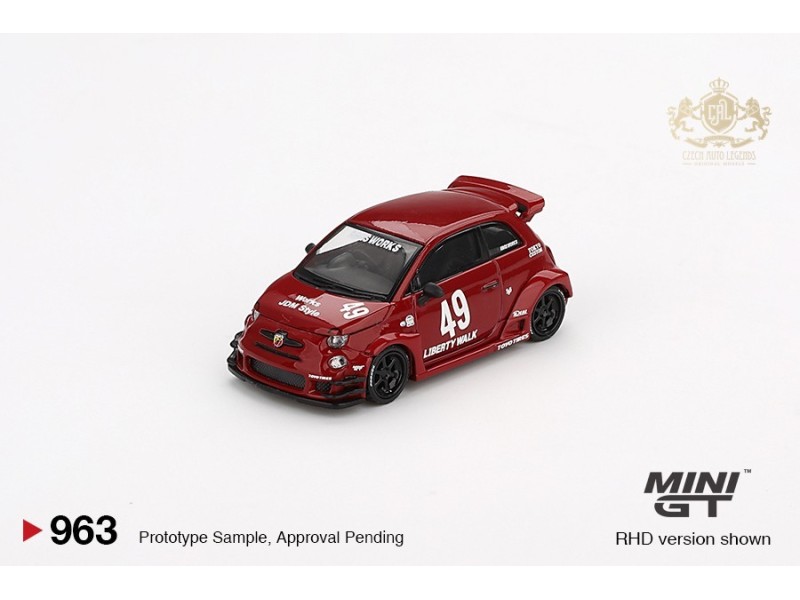 FIAT ABHART 595 LB-WORKS X Abas Works 2024  - červená - 1:64 - Mini GT