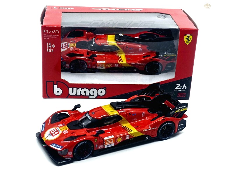 FERRARI - 499P 3.0L TURBO V6 TEAM FERRARI AF CORSE n.51 WINNER 24h LE MANS 2023 1:43 Bburago