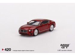 Bentley Continental Gt Speed 2022, Candy Red -1:64 - Mini GT/MIJO