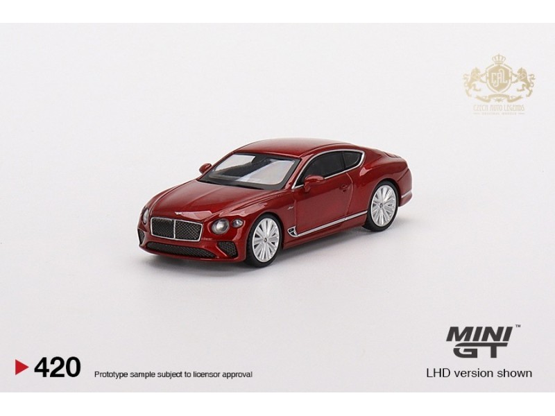 Bentley Continental Gt Speed 2022, Candy Red -1:64 - Mini GT/MIJO