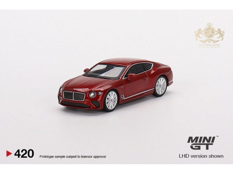 Bentley Continental Gt Speed 2022, červená -1:64 - Mini GT/MIJO