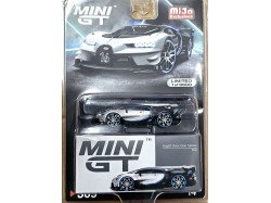 Bugatti Vision Gran Turismo, stříbrná/černá -1:64 - Mini GT/MIJO