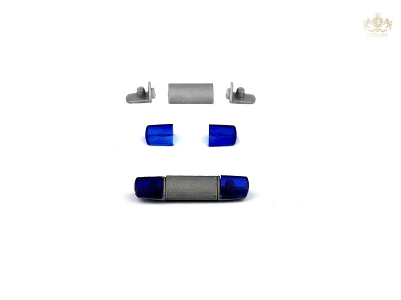 Maják Hella light - stříbrný - modrý - 1:43 - CAL