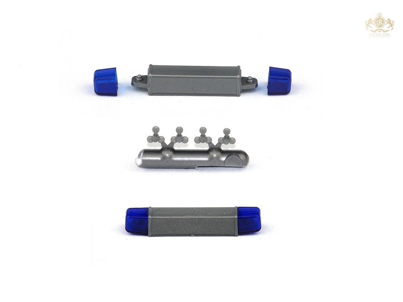 Beacon Hella light old - silver - blue - 1:43 - CAL