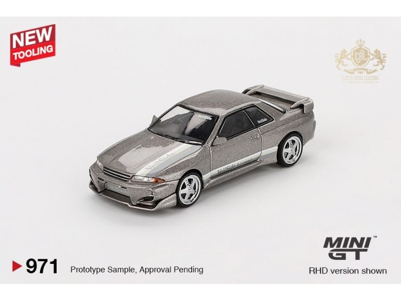 NISSAN GT-R (R32) VEILSIDE COMBAT C-I šedá met. 2011 -1:64 Mini GT/bli