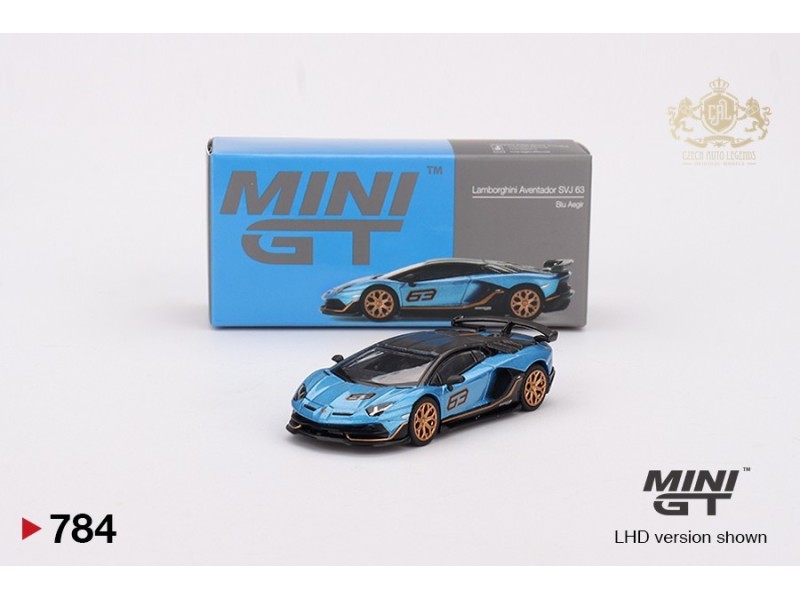 Lamborghini Aventador SVJ 63 - blue met. -1:64 - Mini GT