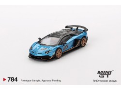 Lamborghini Aventador SVJ 63 - modrá met. -1:64 - Mini GT