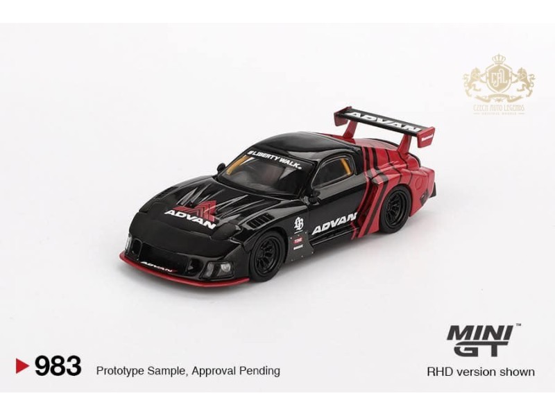 Mazda RX-7 LB-Super Silhouette Advan  - black  - 1:64 - Mini GT