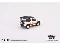 LAND ROVER DEFENDER 90 WAGON - bílá - 1:64 - Mini GT/MIJO