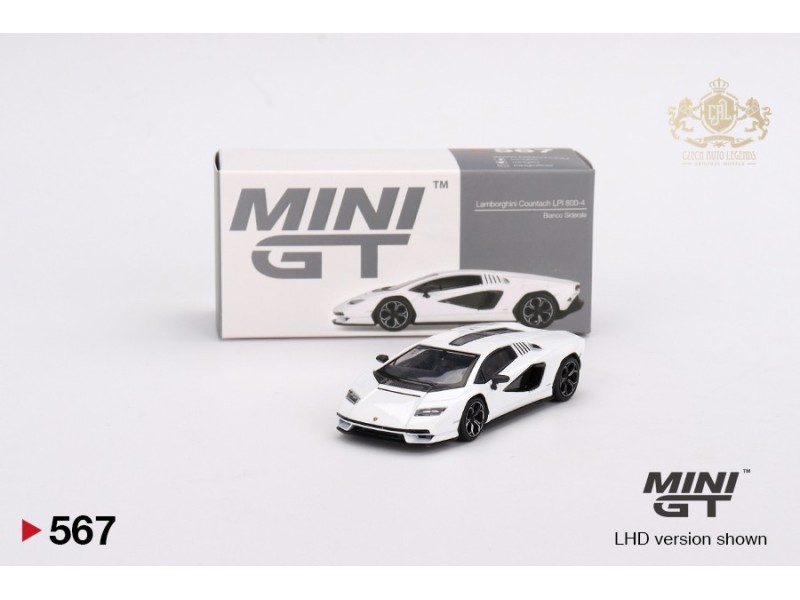 Lamborghini Countach LPI 800-4 - bílá - 1:64 - Mini GT/MIJO