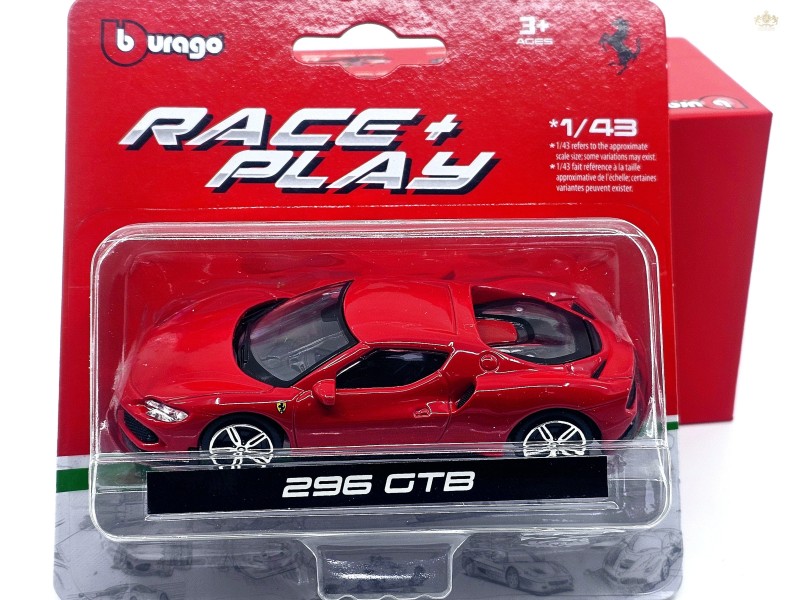 FERRARI 296 GTB HYBRID 830HP V6 2021 1:43 - červená - Bburago