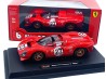 FERRARI - 330P4/P3 4.0L V12 SPIDER TEAM FERRARI SPA SEFAC N 23 WINNER 24h DAYTONA 1967 1:24 - red  - Bburago